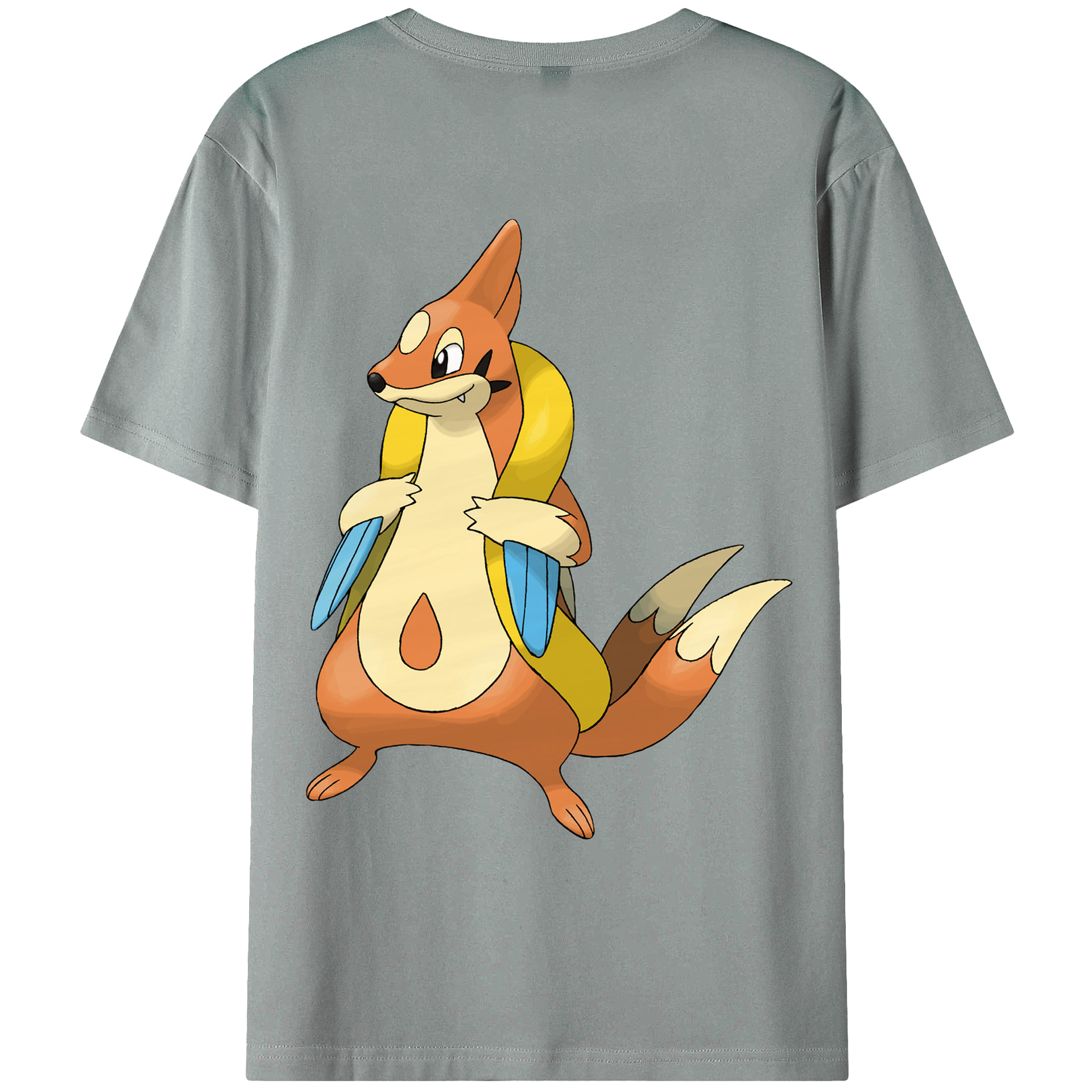 （画像用） ポケットモンスター Pokémon 綿100％ メンズ半袖Tシャツ（バックプリント） 通気性